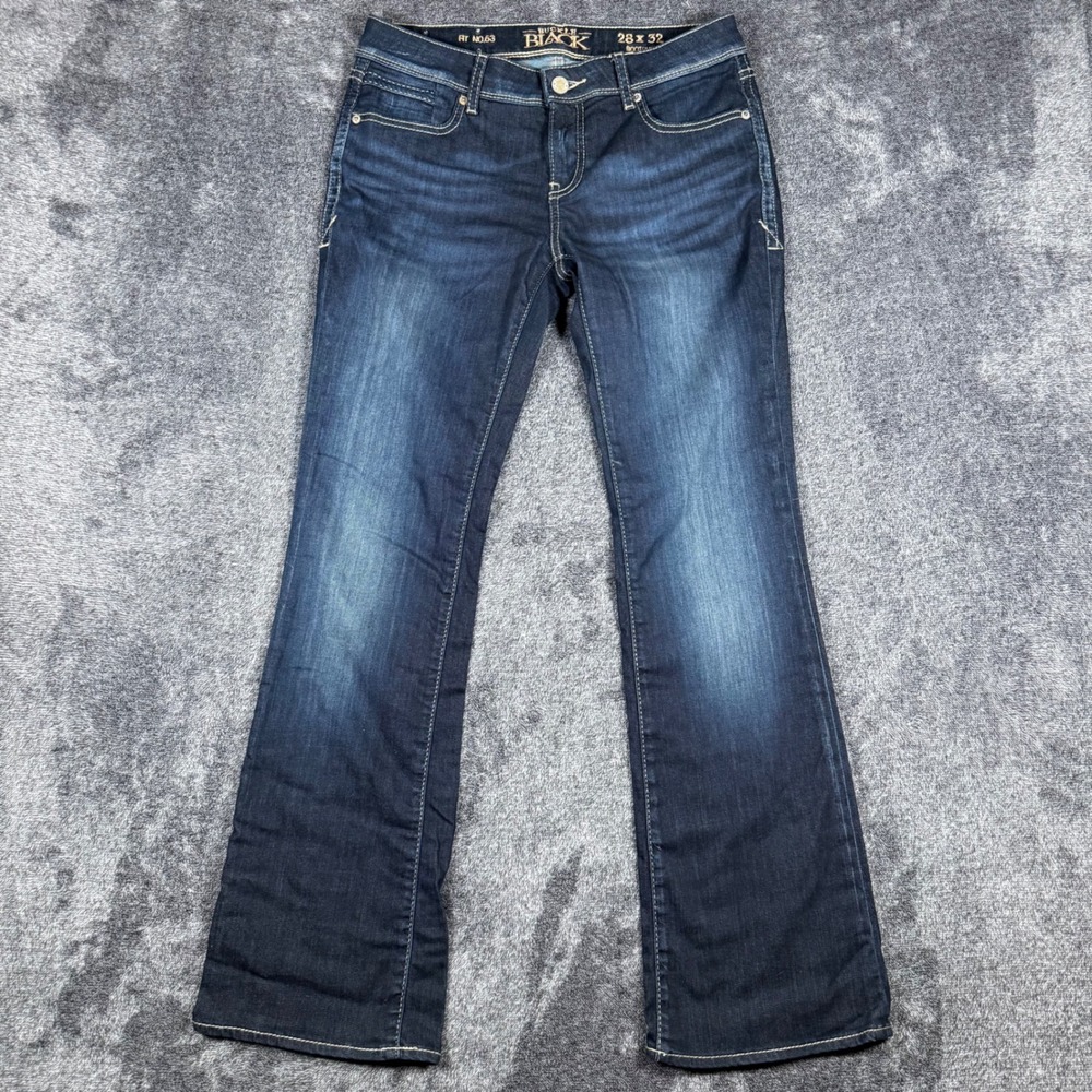 Buckle Black Fit No 53 Bootcut Jeans Dark Wash Denim 28x32 Womens